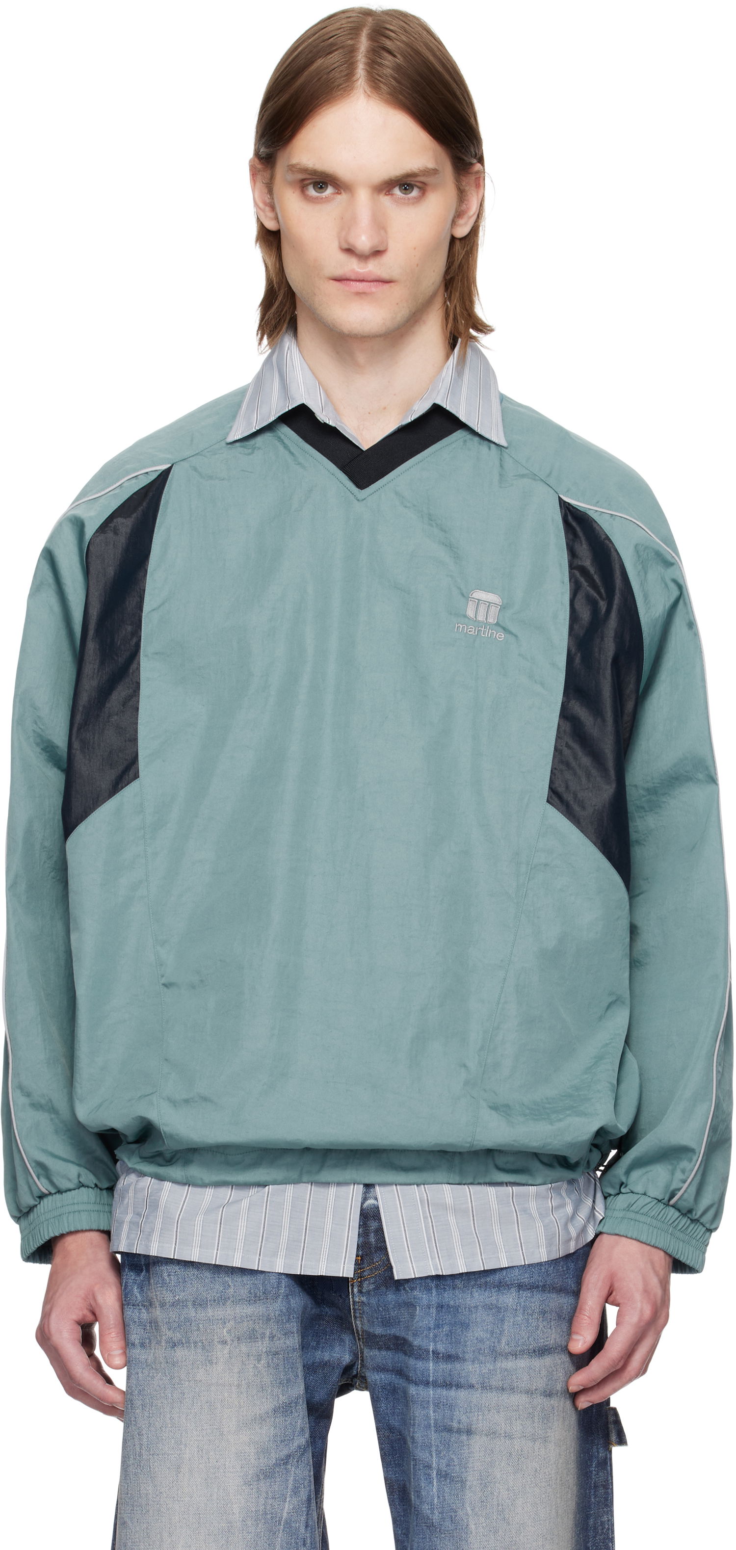 Vindjakke Martine Rose Martine Rose Sports Pullover Jacket Grøn | 136WP10410, 0