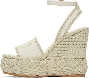 Skopleje Valentino Valentino Garavani VLogo Torchon Wedge Sandals Hvid | 6W2S0JS0YWI, 2