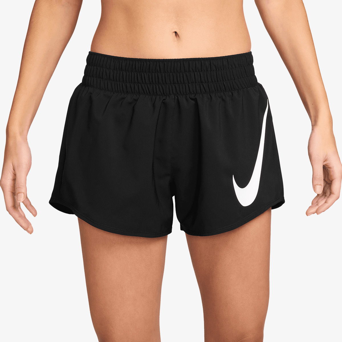 Shorts Nike W NK ONE SWSH HBR DF MR 3IN BR Sort | HV2616-010, 1