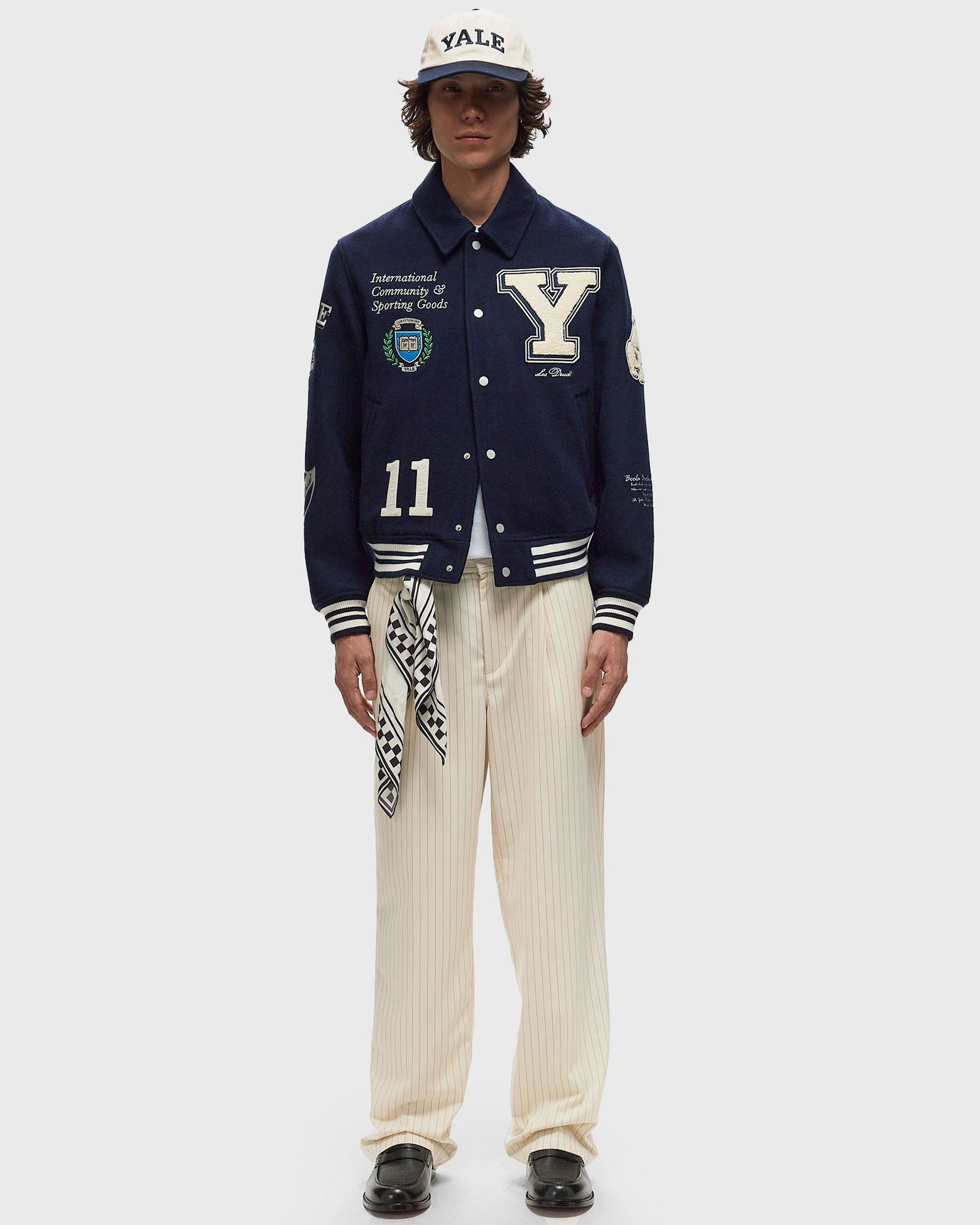 Bomberjakke Les Deux Yale Wool Varsity Jacket Men's Bomber Blå | COL610016-460460, 1