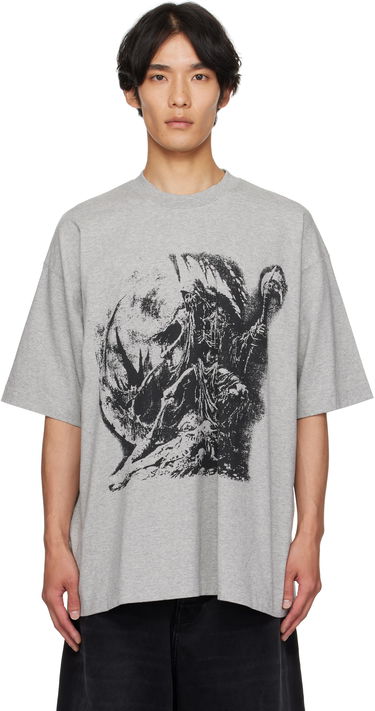 T-shirt VETEMENTS Vetements Goth Oversized Graphic T-Shirt Grå | UH76TR800G, 0