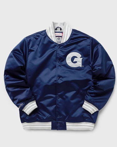 Bomberjakke Mitchell & Ness NFL Heavyweight Satin Jacket Georgetown University Mørkeblå | OJBF3413-GTWYYPPPNAVY, 0