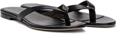 Sneakers og sko The Row Sacha Leather Flip-Flops Sort | F1697-SN65, 3