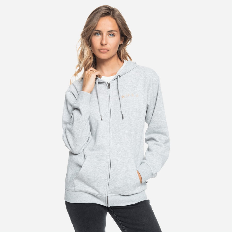 Sweatshirt Roxy Surf Stoked Relaxed Fit Grå | ERJFT04541-SGRH, 0