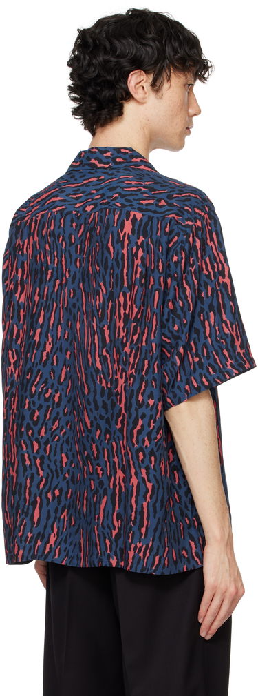 Skjorte WACKO MARIA WACKO MARIA Leopard Print Short Sleeve Shirt Blå | 24FWE-WMS-HI01, 2