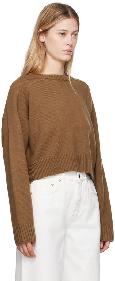 Sweater Loulou de Saison Loulou de Saison Bruzzi Cropped Sweater Hvid | BRUZZI, 4