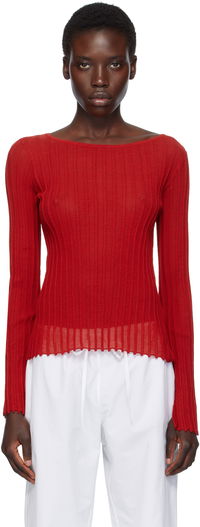Loulou de Saison Mabille Ribbed Knit Top