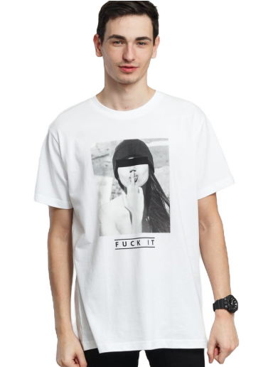 T-shirt Urban Classics F#ck It T-Shirt Hvid | MT133