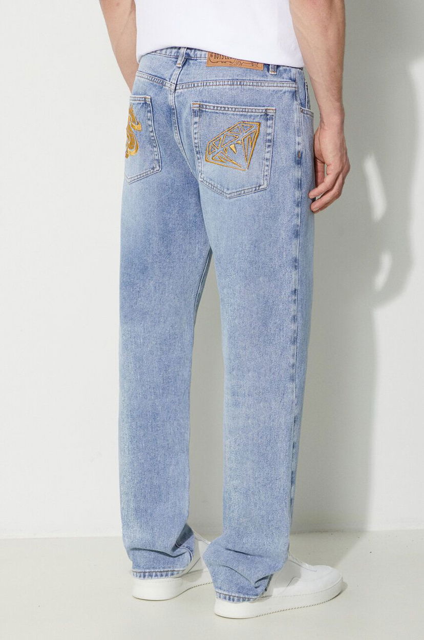 Jeans BILLIONAIRE BOYS CLUB Diamond & Dollar Embroidered Jeans Blå | B24152