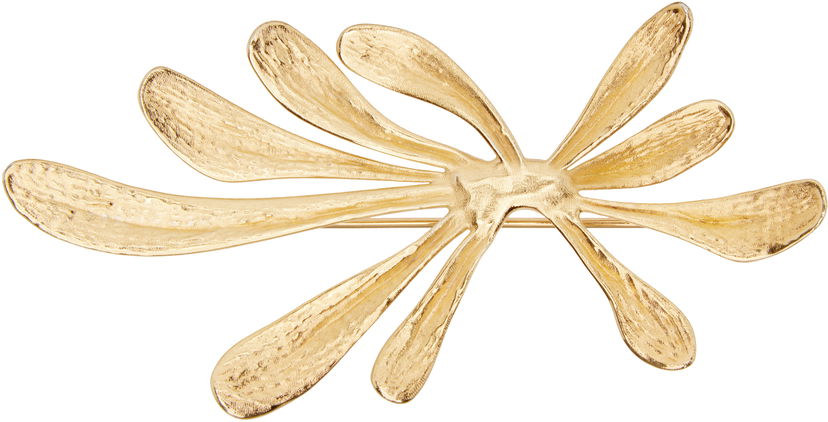 Stift Dries Van Noten Dries Van Noten Floral Textured Brooch Metalisk | 252-028203-061