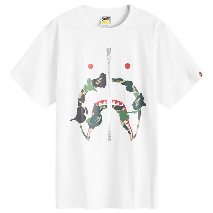 T-shirt BAPE A Bathing Ape ABC Camo Rebuild Shark Hvid | 001TEK301041M-WHG