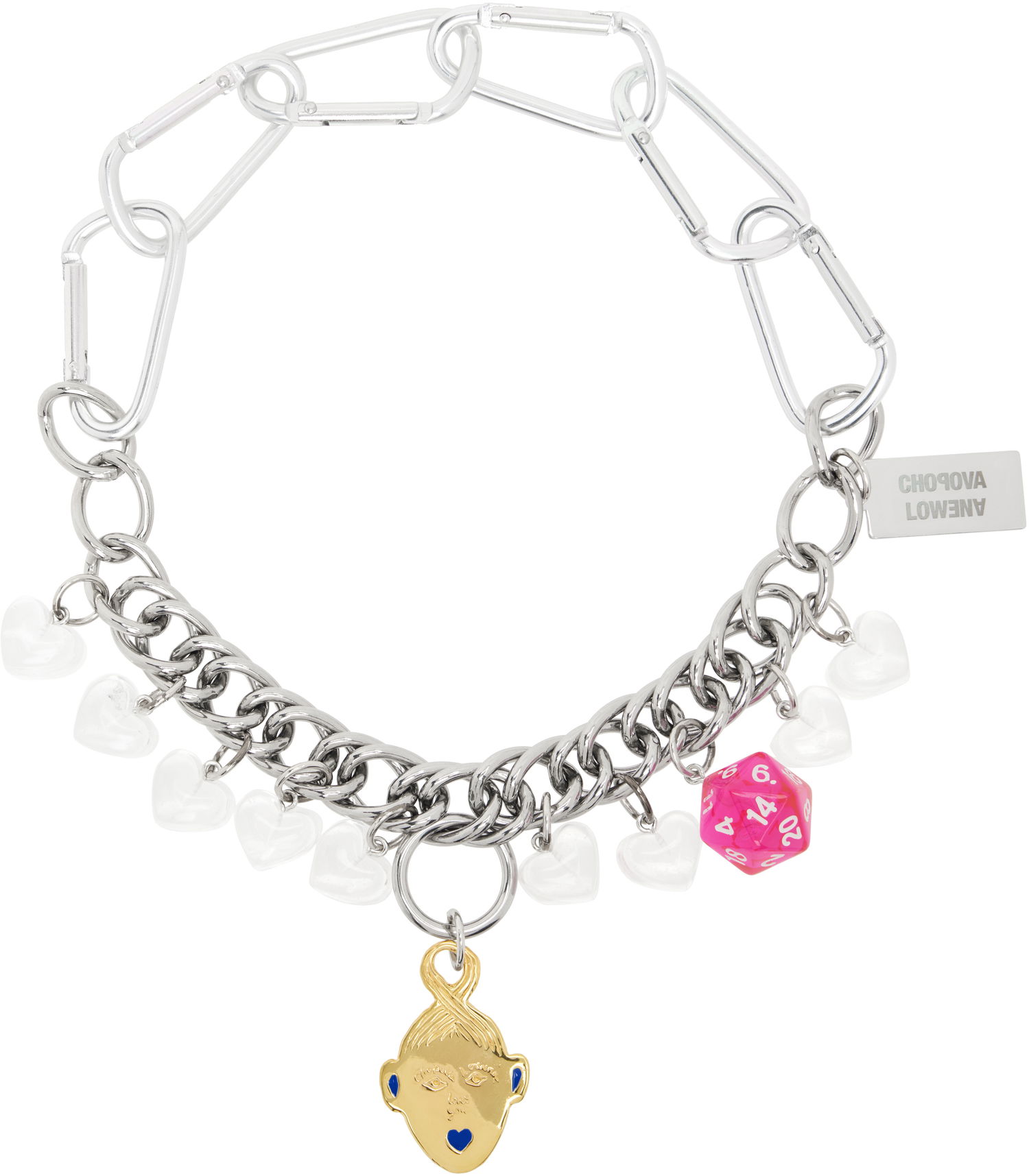 Halskæde Chopova Lowena Chopova Lowena Kiss BFF Charm Necklace Metalisk | 6596, 0