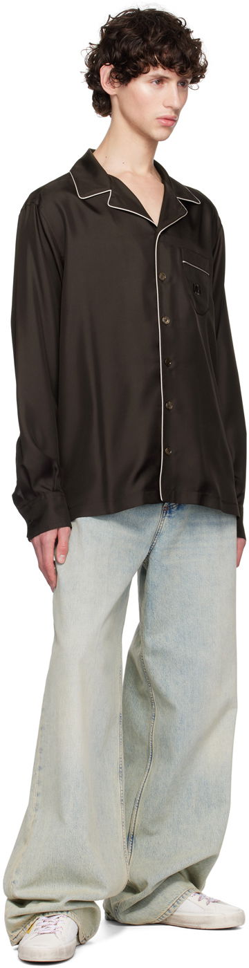 Skjorte Dolce & Gabbana Dolce&Gabbana DG Embroidery Silk Shirt Sort | G5IF1ZFU1S4, 3