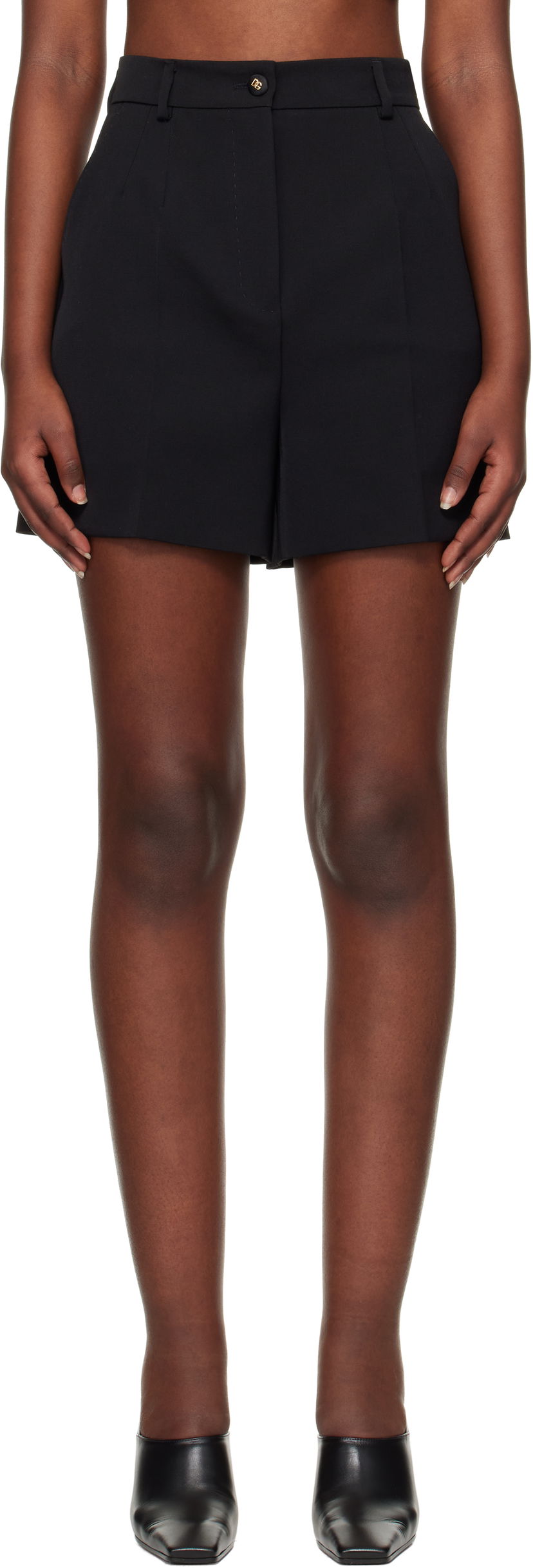 Shorts Dolce & Gabbana Dolce&Gabbana Wool Gabardine Shorts Sort | FTC9QT FU21E