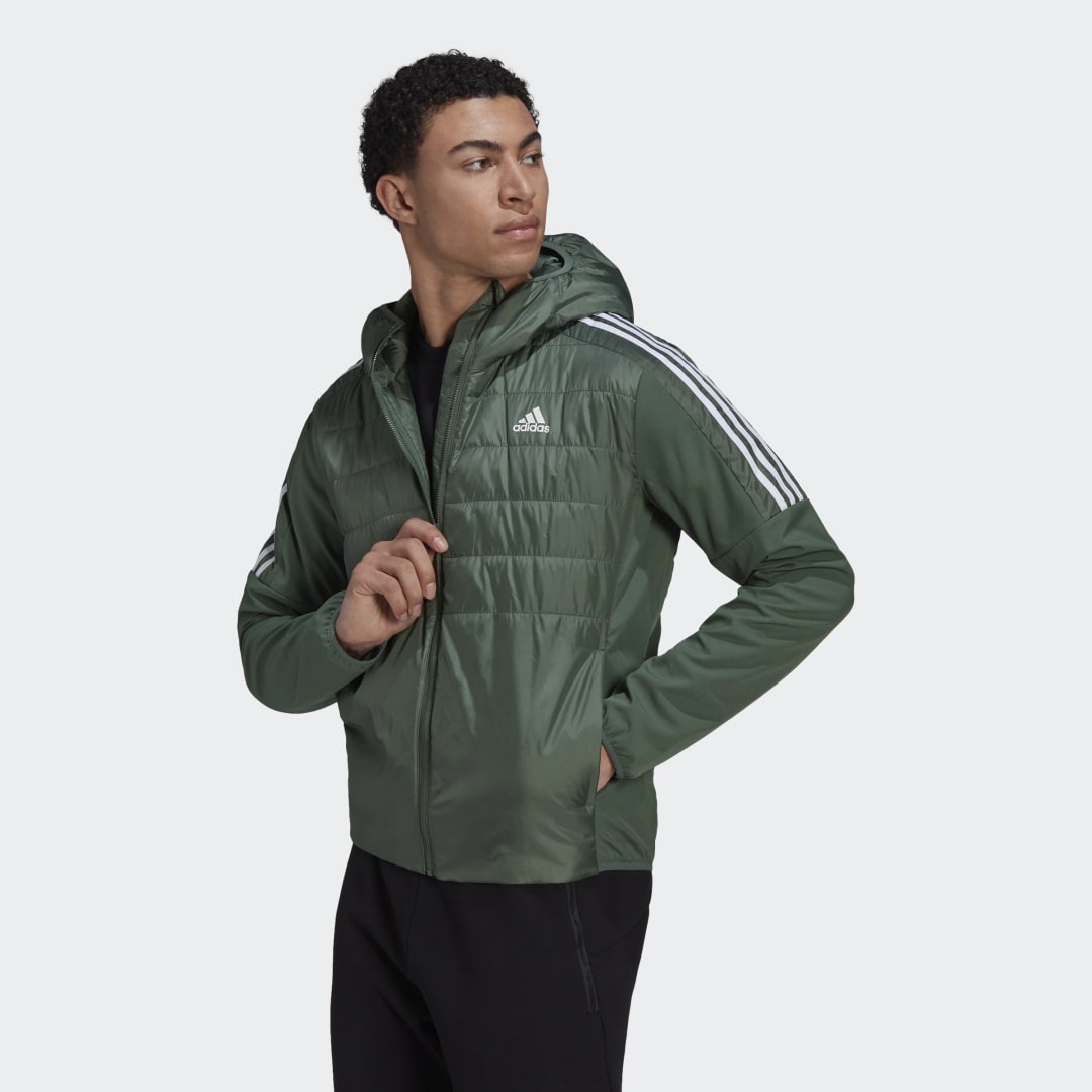 Jakke adidas Originals Essentials Insulated Hooded Hybrid Jacket Grøn | HK4636, 0