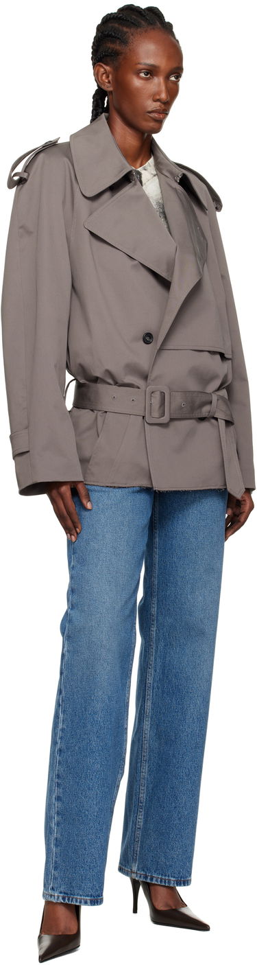 Trenchcoat Maison Margiela MM6 Maison Margiela Cotton Twill Sportsjacket Trench Coat Grå | S62AN0154 S54452, 3
