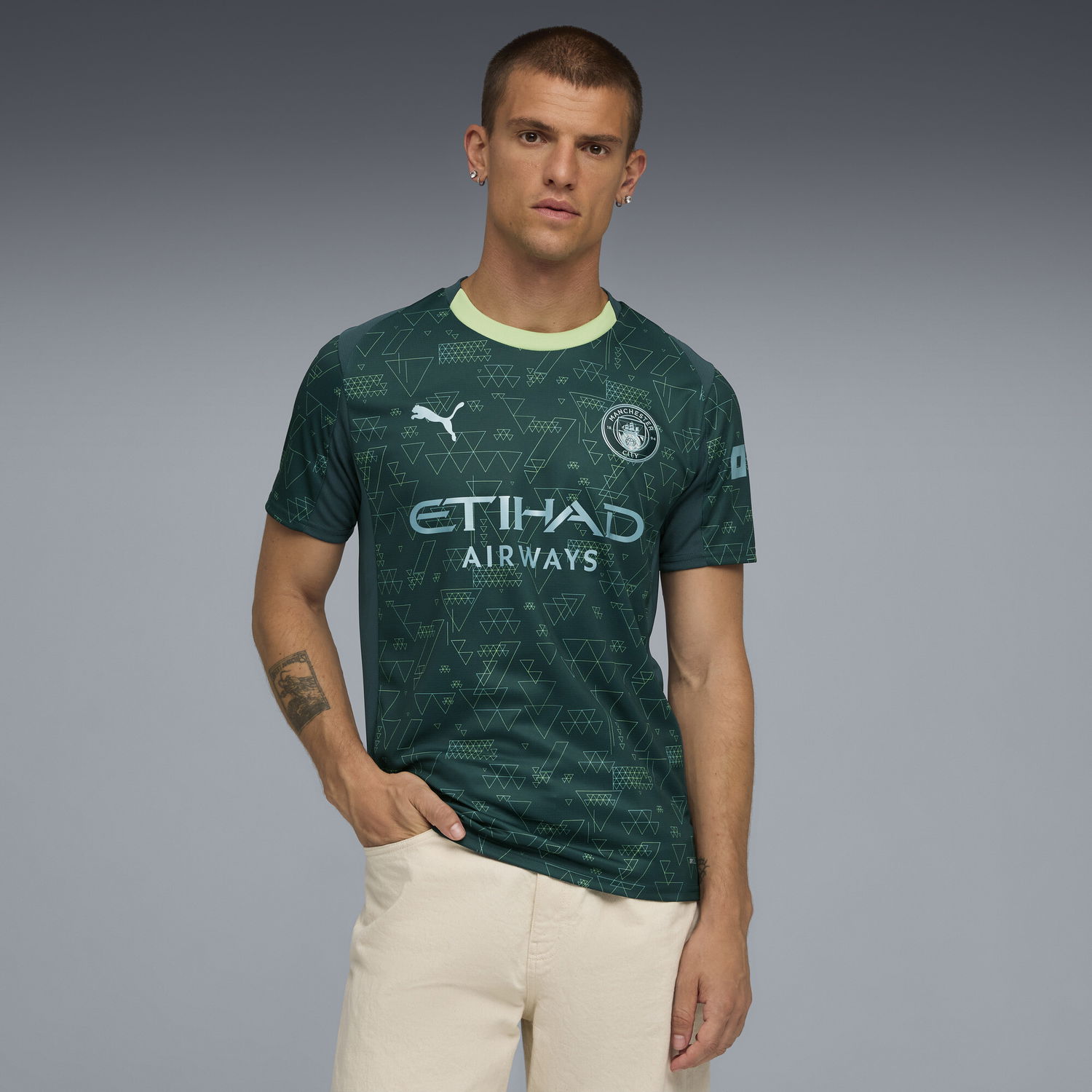 Jersey Puma Manchester City 4th Kit 25/26 Geometric Pattern DRYCELL Jersey Grøn | 782692_04, 1