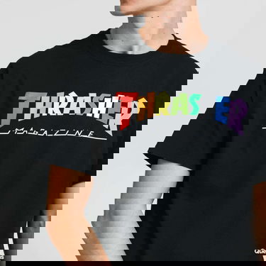 T-shirt Thrasher Rainbow Mag Tee Black Sort | 064733, 1