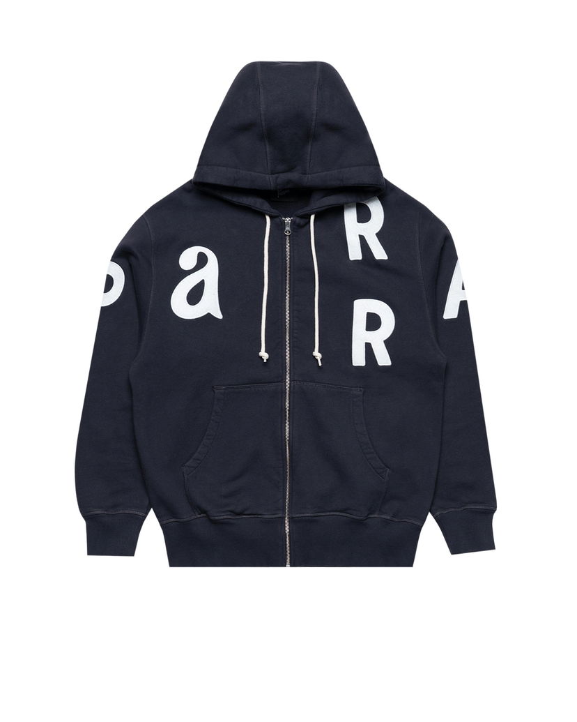 Sweatshirt By Parra Parra Word Salad Zip Hoodie Mørkeblå | 54131