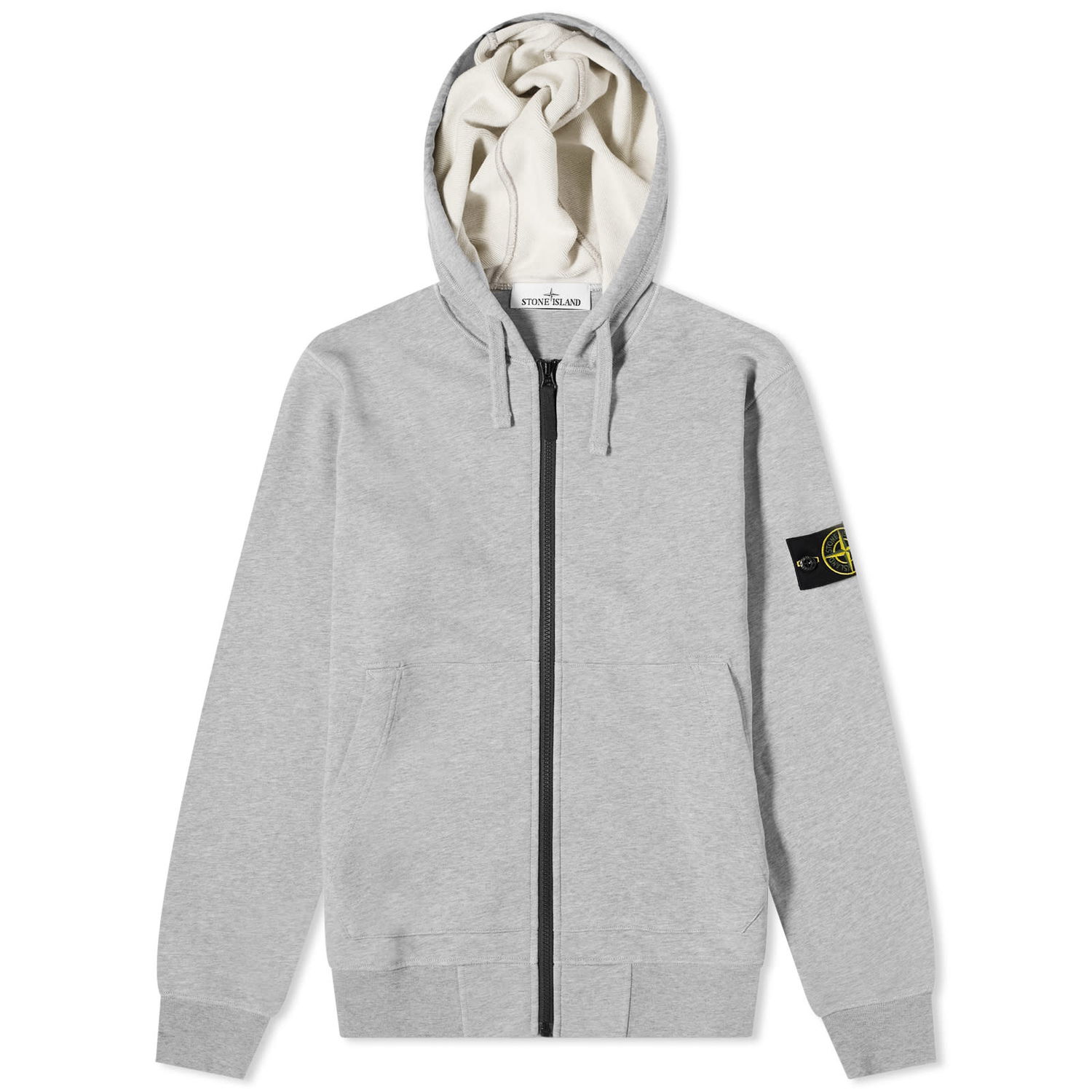 Sweatshirt Stone Island Garment Dyed Zip Hoodie Grå | 801564251-A0M64, 0