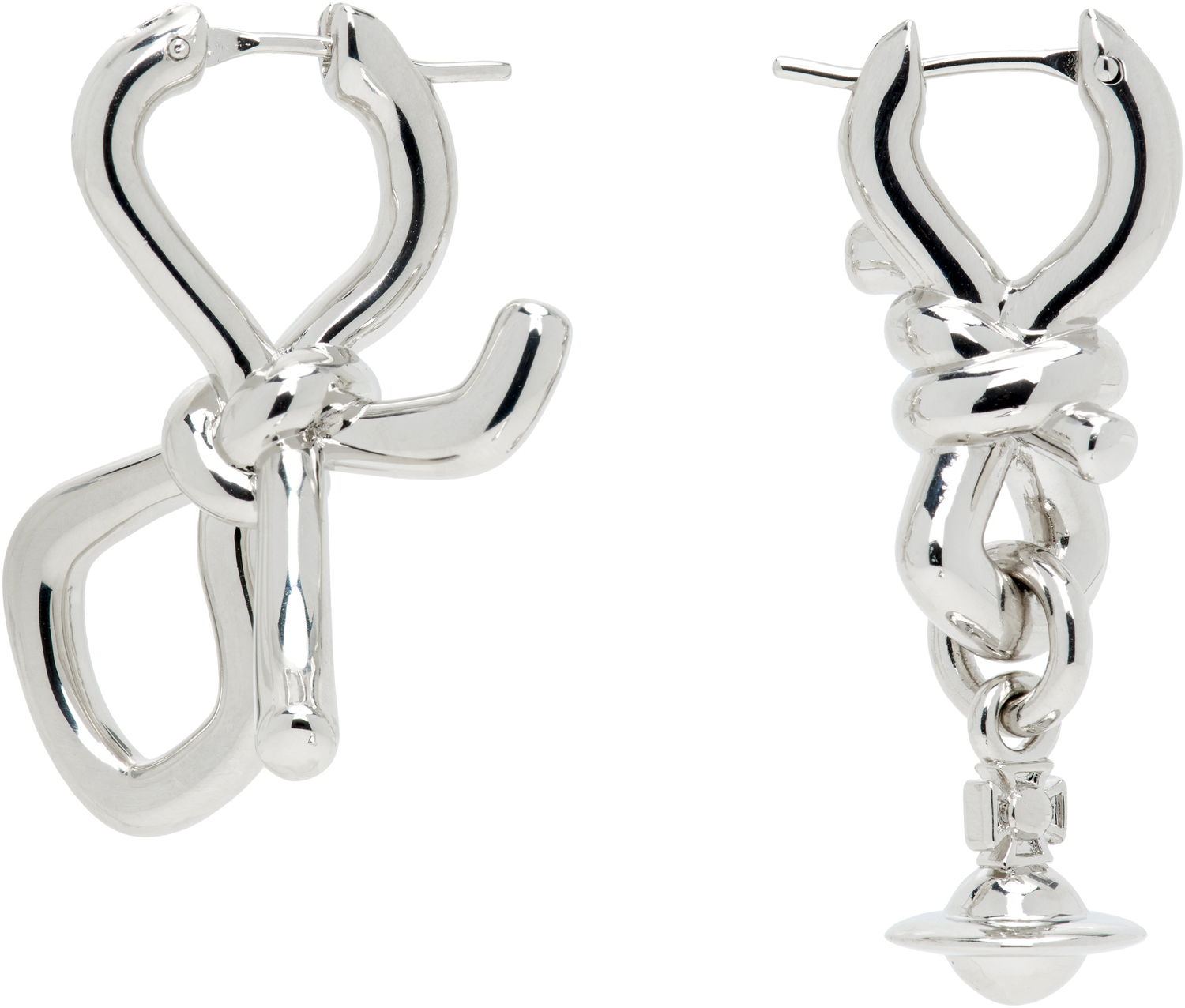 Øreringe Vivienne Westwood Vivienne Westwood Knotted Silver Drop Earrings Metalisk | 6202016U-02P019-, 0