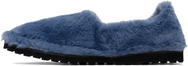 Tøj Marni Marni Faux-Fur Loafers Blå | MOMR006402 P8211, 2