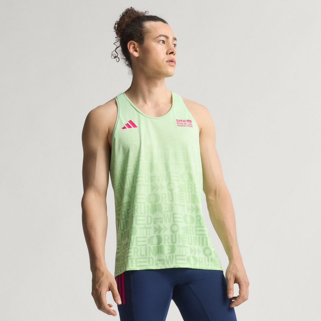 Tanktop adidas Performance Berlin-Marathon 2025 Graphic Print Running Tank Top Grøn | KE7905, 0