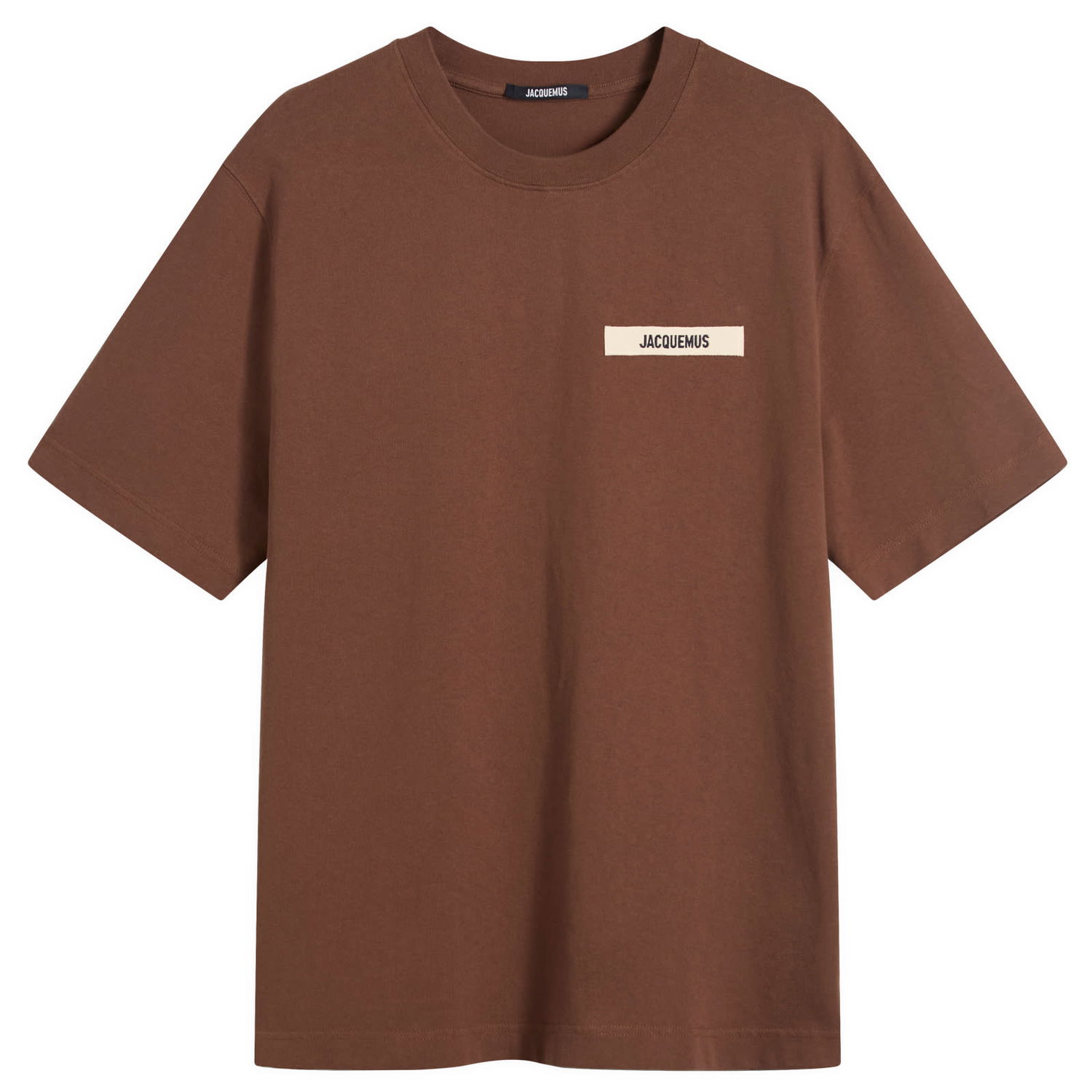 T-shirt Jacquemus Jacquemus Grosgrain Logo T-Shirt, Size Large Brun | 25HTSM00133AJ00226-880, 1