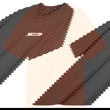 T-shirt Jacquemus Jacquemus Grosgrain Logo T-Shirt, Size Large Brun | 25HTSM00133AJ00226-880, 1
