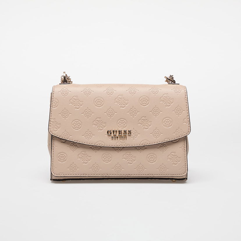 Skuldertaske GUESS GUESS Phoebe Convertible Crossbody Flap Bag Beige | HWPD9665210-SIG
