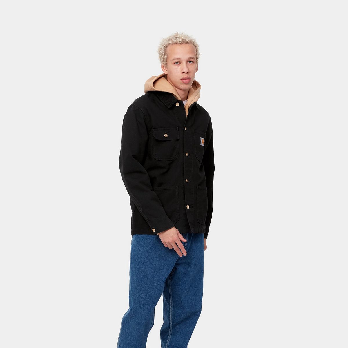 Frakker Carhartt WIP Michigan Coat (Summer) "Black rinsed" Sort | I031519_00E_02, 1