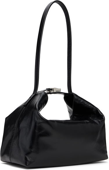 Håndtaske BY FAR Bea Creased Leather Shoulder Bag Sort | MWBSB052LL002BK001PL, 1
