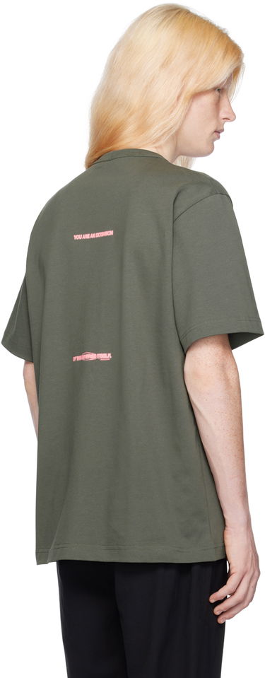T-shirt Helmut Lang Space Graphic T-Shirt Grøn | N09HM521, 2