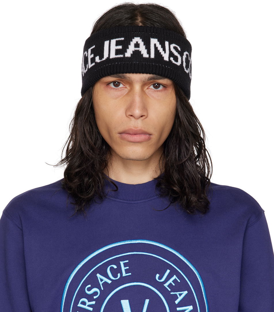 Beanie Versace Jeans Couture Logo Headband Sort | E75YA0K01_EZG123, 0