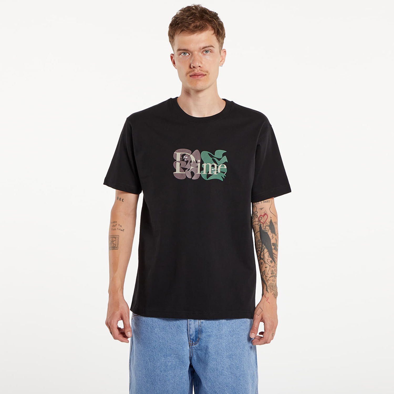 T-shirt Dime Classic Duo T-Shirt UNISEX Black Sort | DIMESU2428BLK, 0