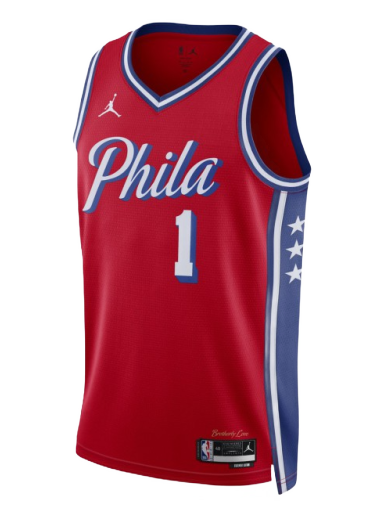 Jersey Jordan NBA Dri-FIT Philadelphia 76ers Statement Edition 2022 Swingman Jersey Rød | DO9539-664