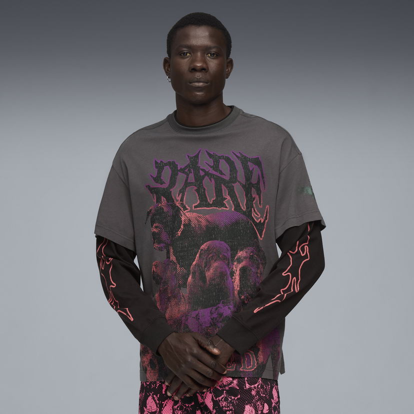 T-shirt Puma LaMelo World Tournament Long Sleeve T-Shirt Grå | 632367_01