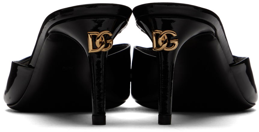 Sneakers og sko Dolce & Gabbana Patent Leather Mules Sort | CR1757 A1471, 1