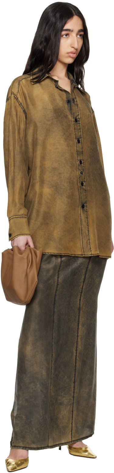 Skjorte Maison Margiela MM6 Maison Margiela Light Silk Shirt Brun | S52DT0046 M35244, 3
