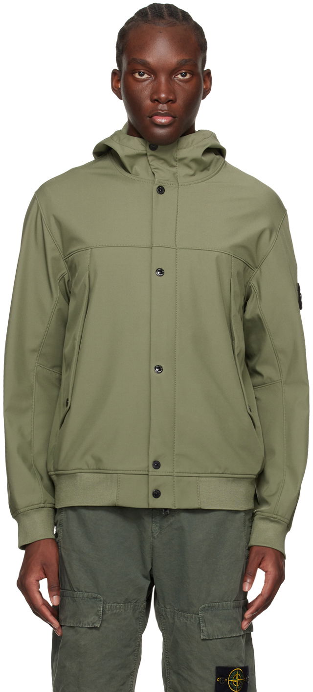 Jakke Stone Island Patch Jacket "Khaki" Grøn | 801540227