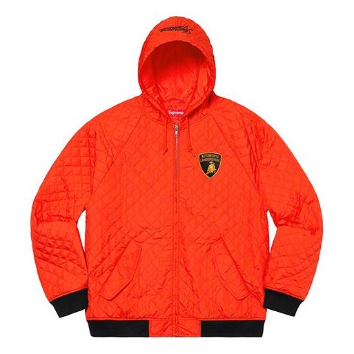 Puffer jakke Supreme Supreme Lamborghini Hooded Work Jacket Rød | SUP-SS20-519, 0