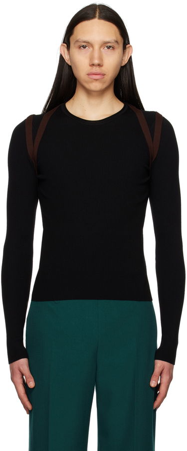 Sweater Dion Lee Harness Long Sleeve T-Shirt Sort | C7185S23, 0