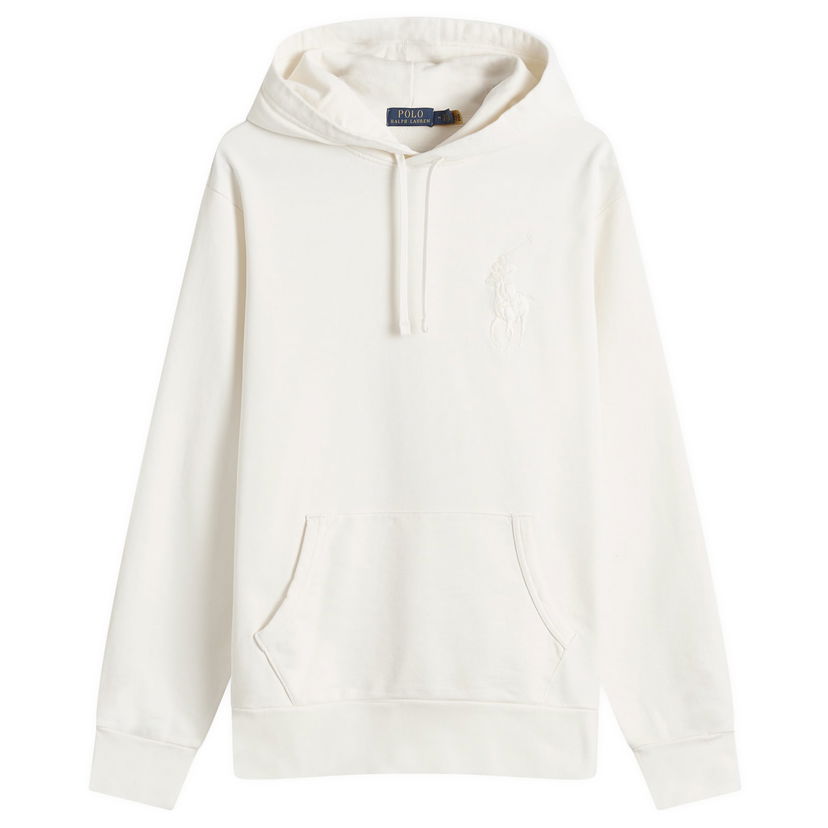 Sweatshirt Polo by Ralph Lauren Big Pony Clubhouse Cream Hoodie Hvid | 710936510003