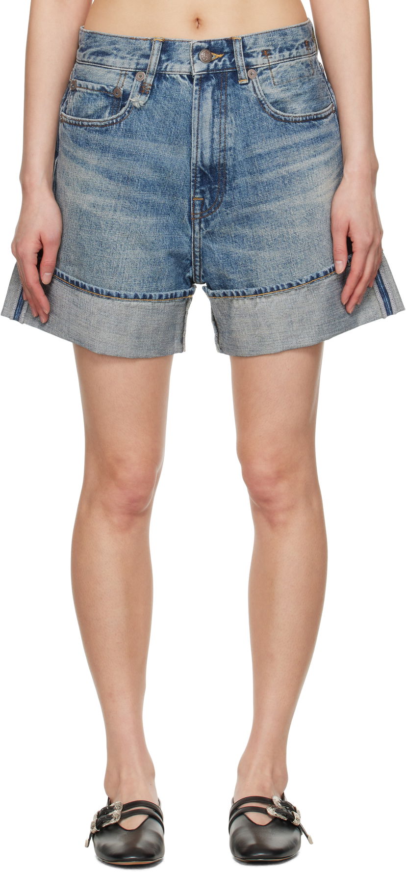 Shorts R13 R13 Nina Denim Shorts Blå | R13WD110-D213A