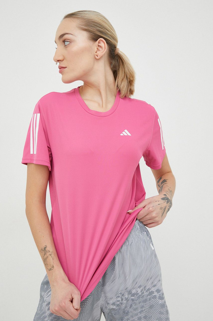 T-shirt adidas Performance Tee Own the Run Lyserød | IC5190, 0