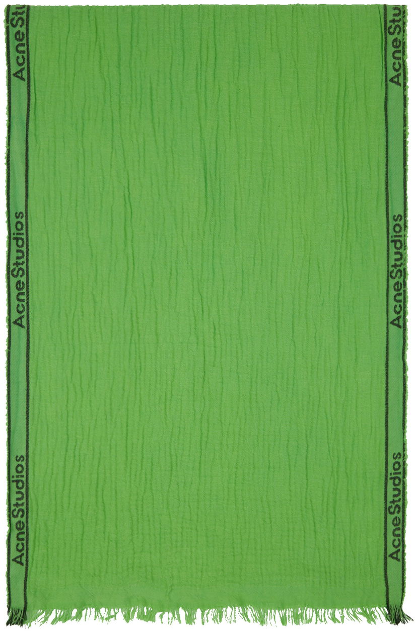 Tørklæde Acne Studios Fringed Scarf Grøn | CA0315-