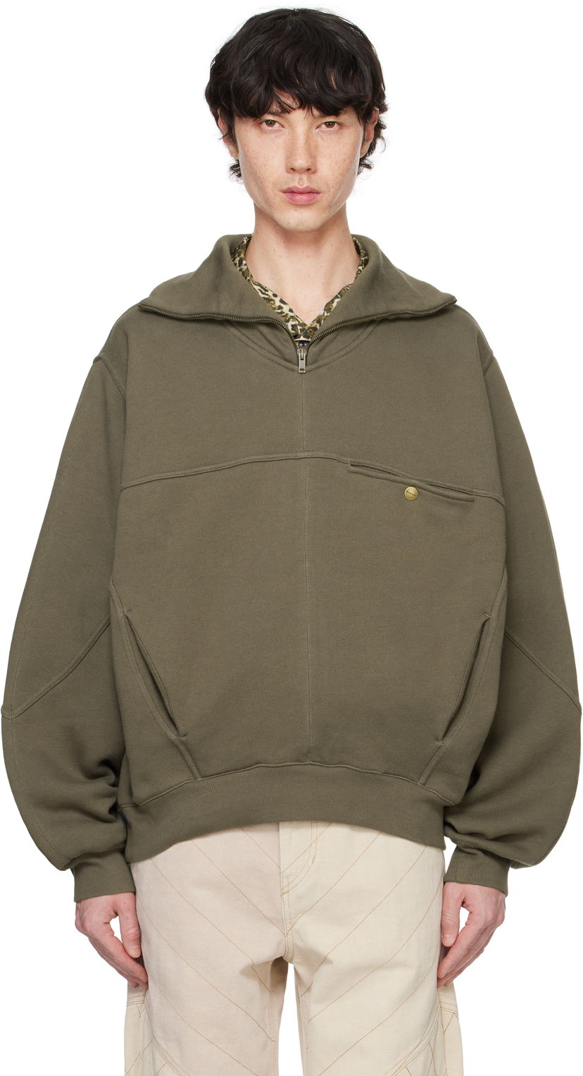 Sweater ISABEL MARANT Isabel Marant Wilfrid Half-Zip Sweatshirt Grøn | SW0139HA-B4M01H