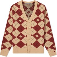 Sweater Acne Studios Kwanny Argyle Face Cardigan Rød | C60084-DKE, 1