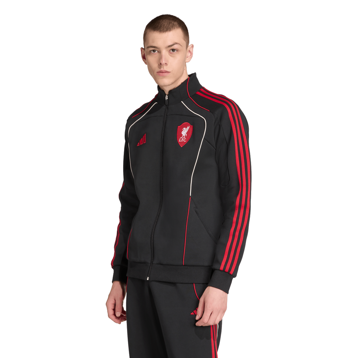 Træningsdragt adidas Originals LFC Striped Track Jacket Sort | JW5475, 0