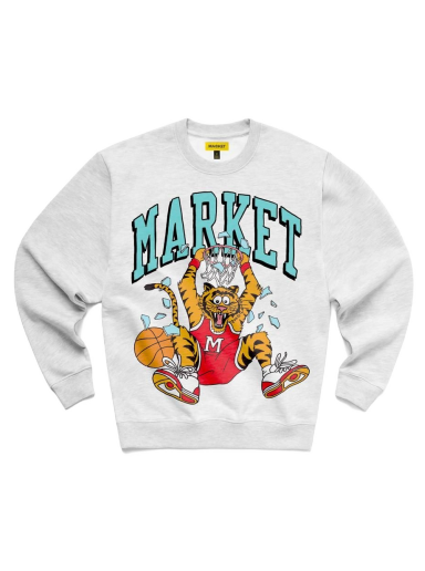 Sweatshirt MARKET Dunking Cat Crewneck Sweatshirt Grå | 396000076/0016